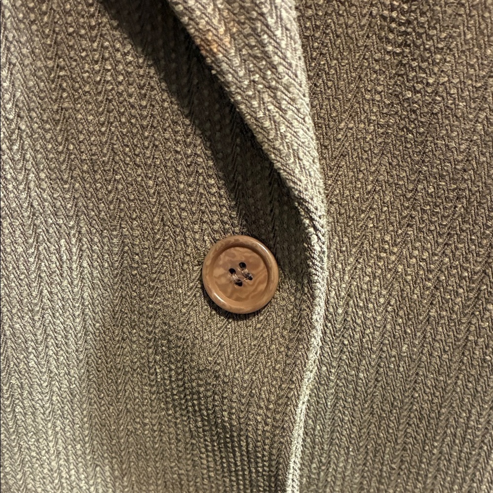 Max Mara Wool Blend Blazer Size 10 Khaki Brown Designer Jacket - Picture 6 of 9